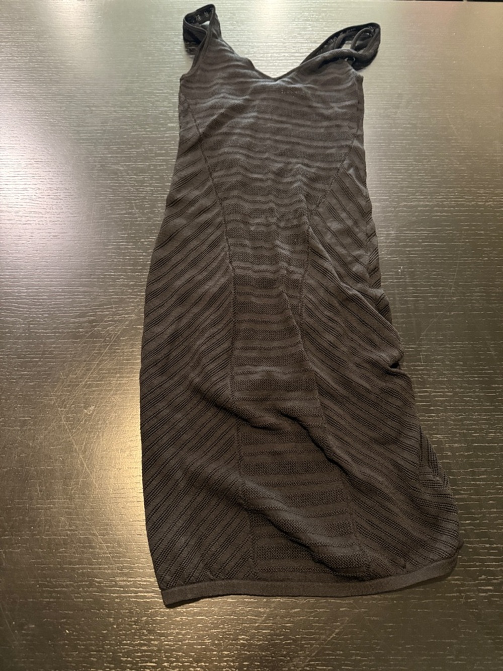 bebe Black Sleeveless Midi Bodycon Dress